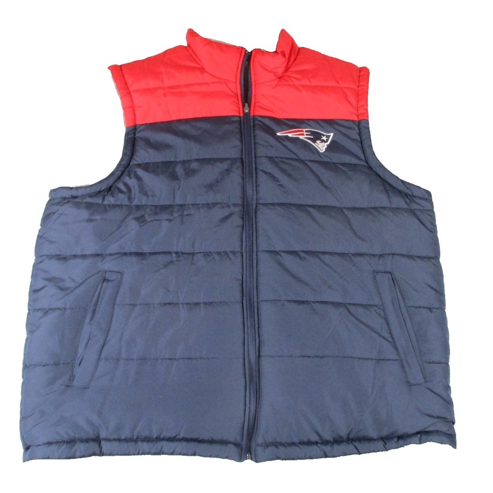 New England Patriots G-lll NFL Mens Reversible Fleece Lined Puffer Vest size XXL